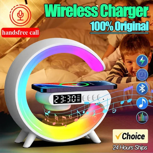 Goodnight Light Wireless Charger Speaker Clock